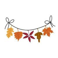 Halloween garland for Halloween party. Vector illustration isolated on white background. Bunting for celebration.