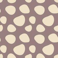 Abstract seamless pattern with Brown spots. Vector doodle illustration on white background. spots for fabrics, textiles, and ect.