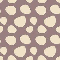 Abstract seamless pattern with Brown spots. Vector doodle illustration on white background. spots for fabrics, textiles, and ect.