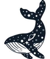 walvis surrealistische astrologie stijl png