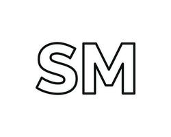 sm marca icono aislado en blanco antecedentes vector