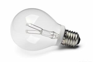 Light bulb on isolated white background, International Day of Light, photo