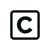 Copyright icon isolated on white background vector