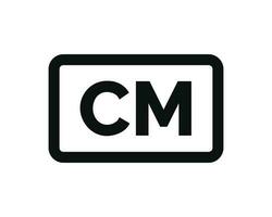 CM trademark icon isolated on white background vector