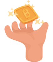 main levée bitcoin png