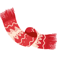 red christmas scarf accessory png