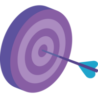 target and arrow isometric png