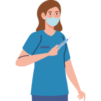 female doctor with syringe png