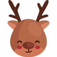 cute reindeer animal head png