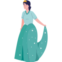 princesa de cuento de hadas con corona png