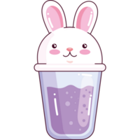 maceta kawaii con conejo png