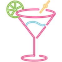 cocktail fête boisson néon png