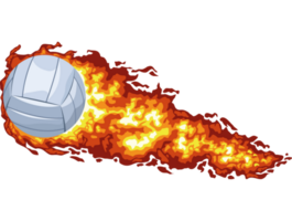 palla da pallavolo in fiamme png