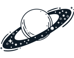 Saturnus planeet surrealistische astrologie png