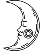 esoteric crescent moon png