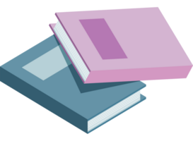 biblioteca de dos libros de texto png