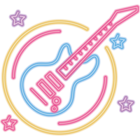 elektrisch gitaar instrument neon png