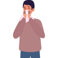 man sick with flu png