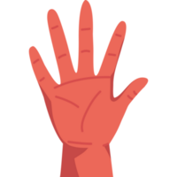 señal de stop humana de mano png