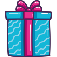 blauw geschenk doos Cadeau png