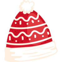 gorro navideño de lana roja png