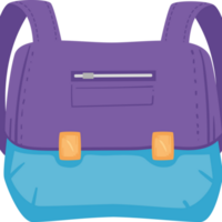 mochila escolar morada y azul png