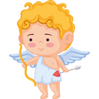 angel cupido con arco y flecha png