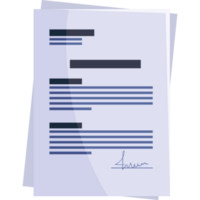 ondertekend contract documenten png