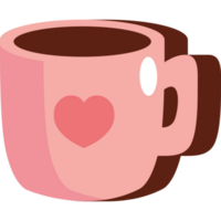 boccale con cuore etichetta png