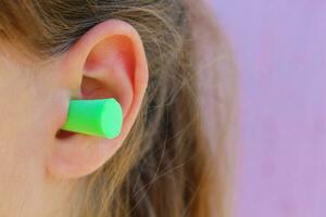 Ear plugs to protect against the noise. photo