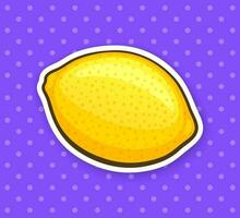 Sticker whole lemon vector