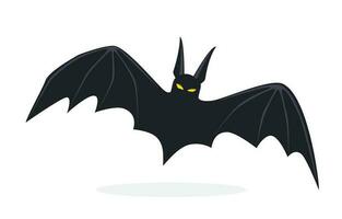 Silhouette of a flying bat vector