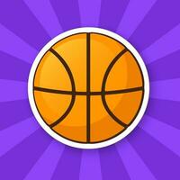 Sticker basketball ball vector
