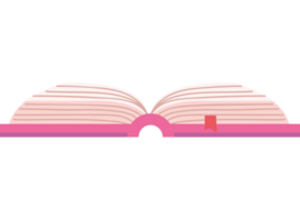 livro de texto rosa aberto png