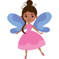 adorable afro fairy flying png
