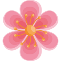 asian red flower decoration png