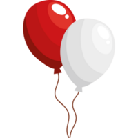 ballons rouges et blancs à l'hélium png