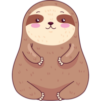cute sloth kawaii animal png