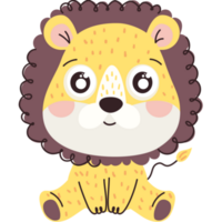 cute lion animal png