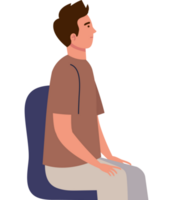 young man seated png