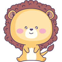 cute lion animal png