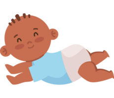 afro little baby lying down png