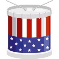drapeau américain dans le tambour png