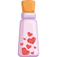 hearts love in bottle png