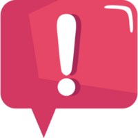 alert symbol in speech bubble png