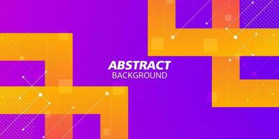 Triangle geometric abstract background colorful orange stripes and arrows concept on purple background. Trendy banner design. Eps10 vector