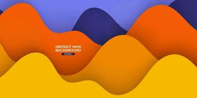 Simple wave orange and purple solid color geometric business banner design. creative banner design with wave shapes for template. Colorful and modern banner. Eps10 vector