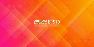 Abstract orange to pink gradient background with simple lines. Colorful orange line design. bright and modern with shadow 3d concept. Eps10 vector