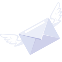 envelope email with wings png