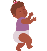 afro little girl baby png